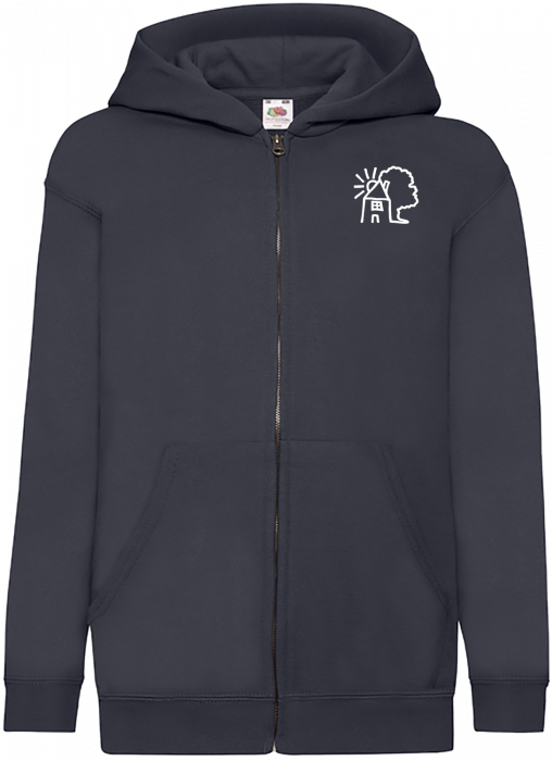 Fruit of the loom - Sdr. Jernløse Lilleskole Zip Hoodie Kids - Deep Navy