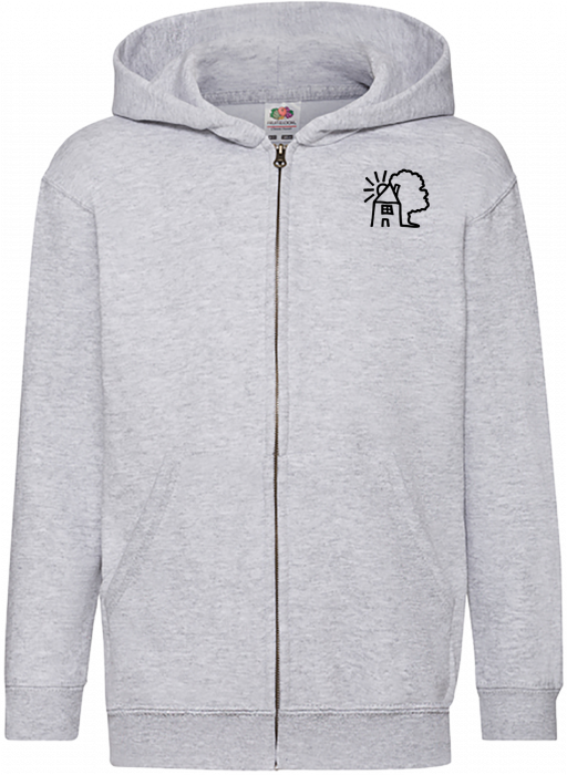 Fruit of the loom - Sdr. Jernløse Lilleskole Zip Hoodie Børn - Heather Grey