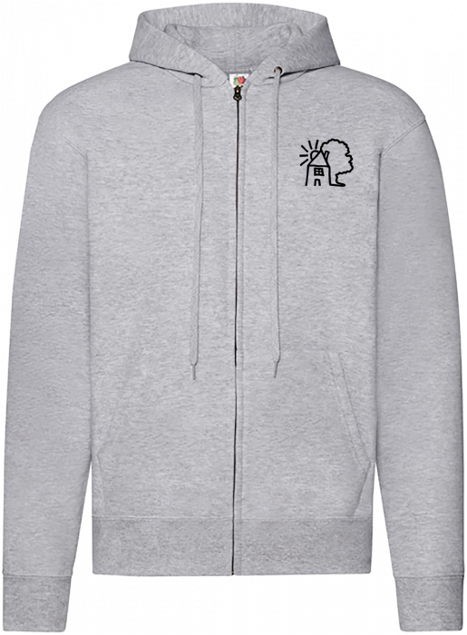 Fruit of the loom - Sdr. Jernløse Lilleskole Zip Hoodie Voksen - Heather Grey