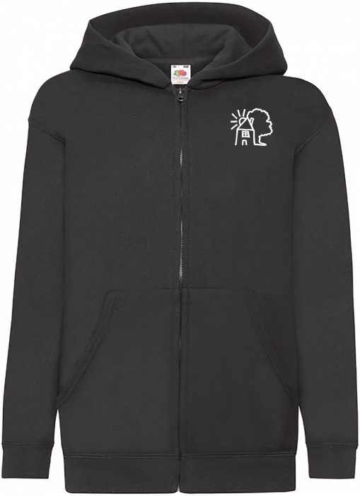 Fruit of the loom - Sdr. Jernløse Lilleskole Zip Hoodie Kids - Czarny