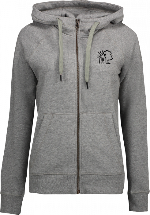 ID - Sdr. Jernløse Lilleskole Zip Hoodie Dame - Grå Melange