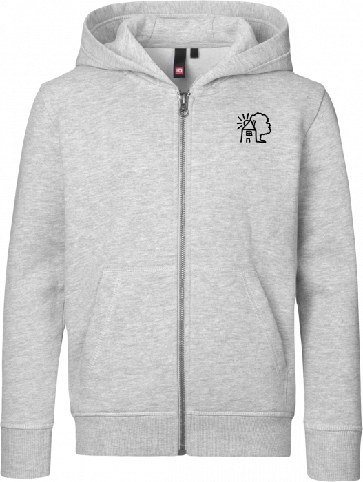 ID - Sdr. Jernløse Lilleskole Hoodie W. Zip Ks - Grey Melange