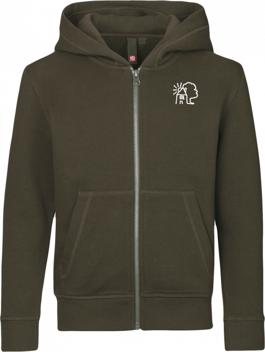 ID - Sdr. Jernløse Lilleskole Hoodie W. Zip Ks - Olive